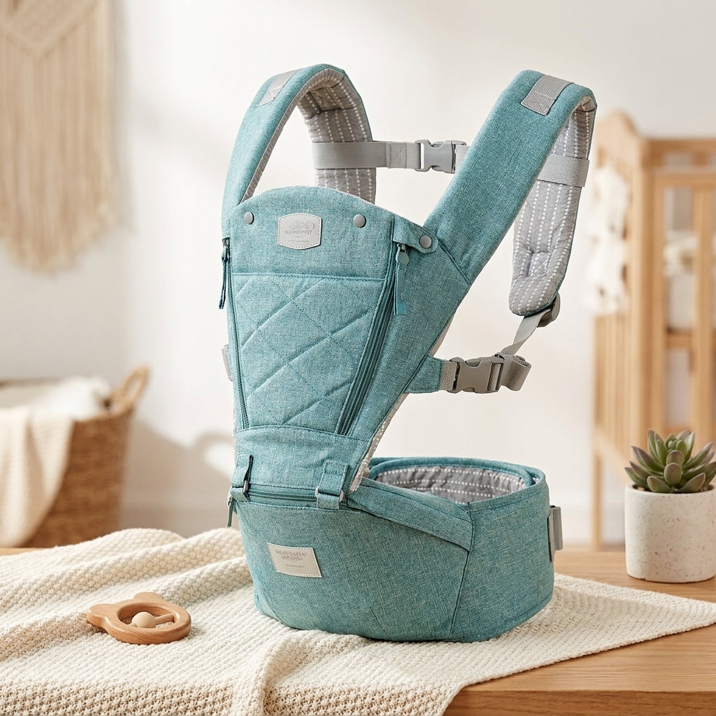 Baby Carrier with Bear Hip Seat for Front Carrying