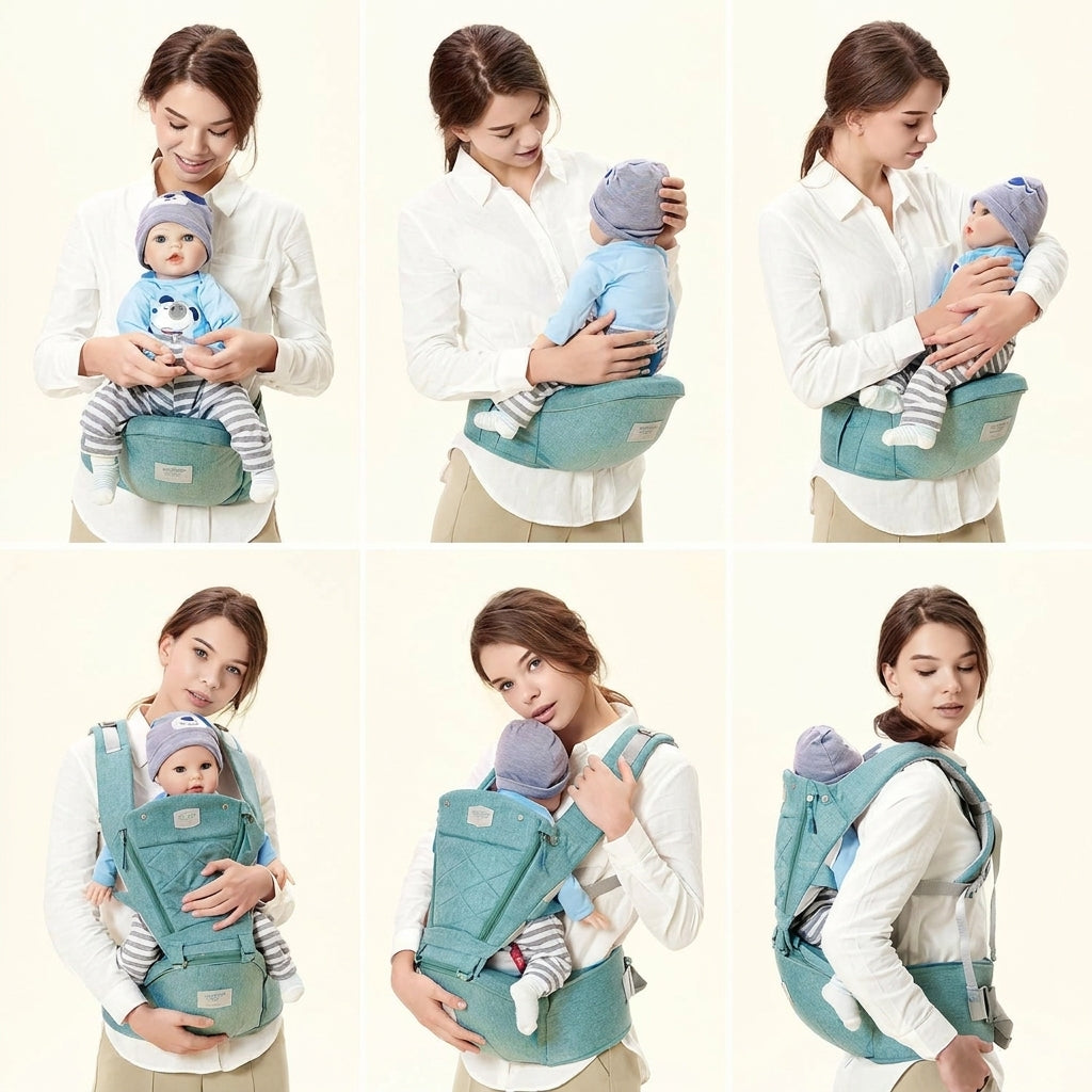 Baby Carrier with Bear Hip Seat for Front Carrying