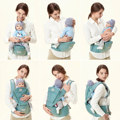 Baby Carrier with Bear Hip Seat for Front Carrying