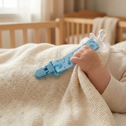 Pacifier clips with cartoon motifs - 3-pack