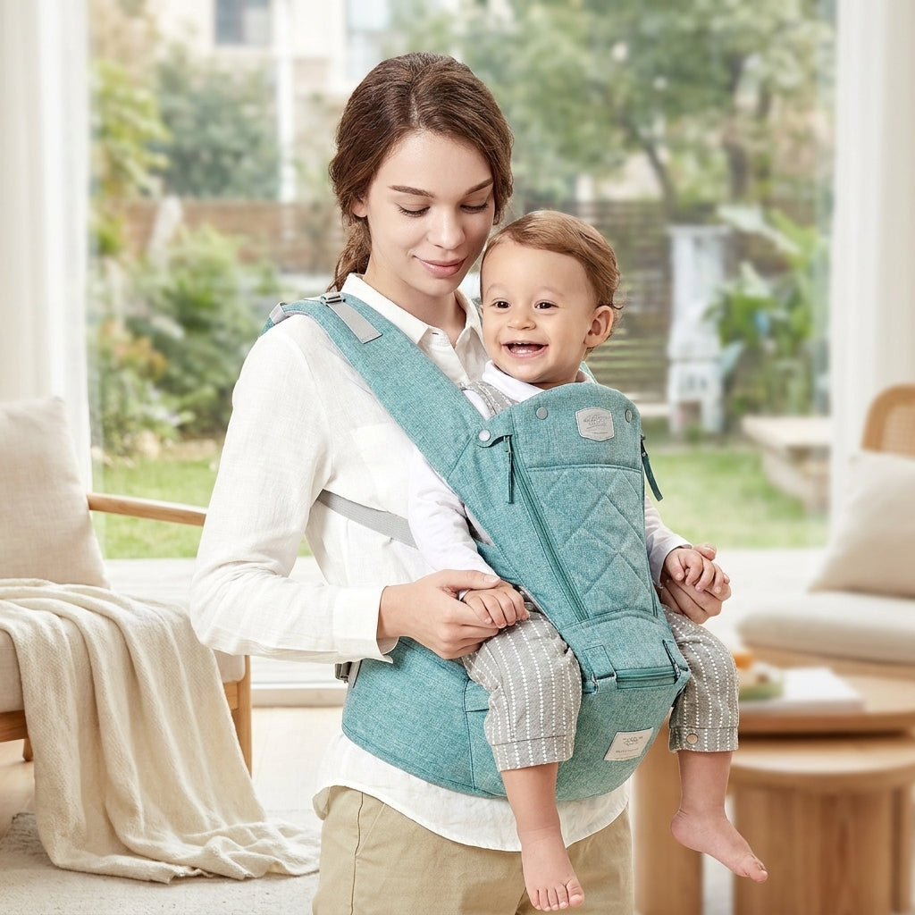 Baby Carrier with Bear Hip Seat for Front Carrying