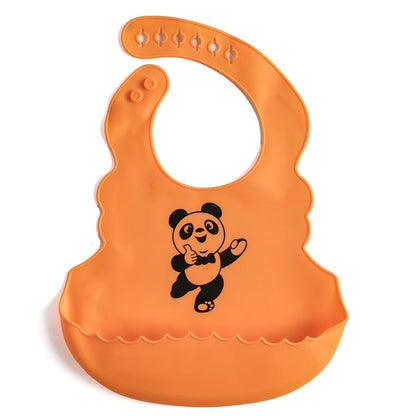 Lebensmittelechte Silikon-Lätzchen für Babys mit Speicheltasche