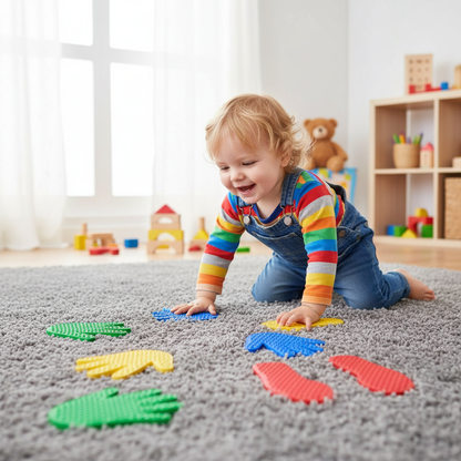 Kind spielt mit Sensory Toys