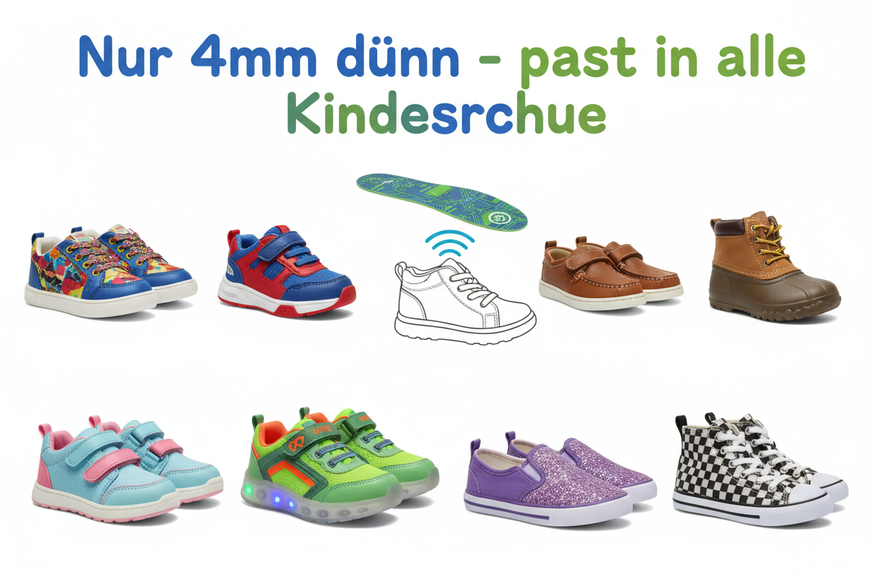 Nur 4mm dünn - passt in alle Kinderschuhe
