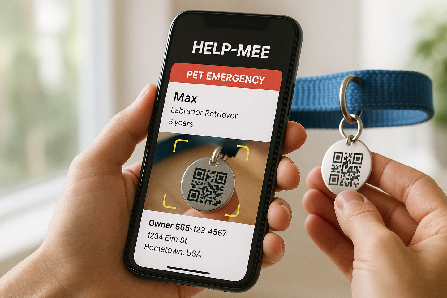 Smartphone scannt QR-Code